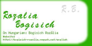rozalia bogisich business card